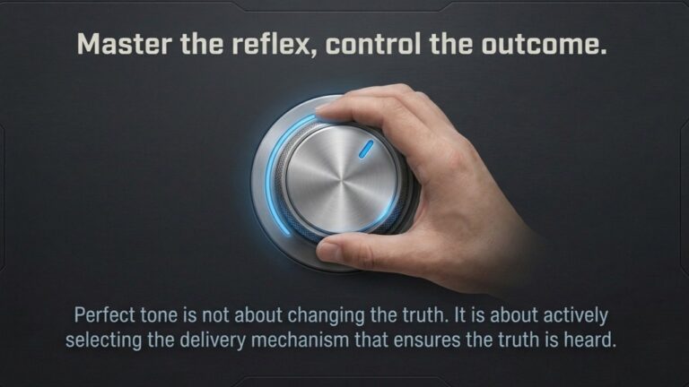 A hand turning a dial: master the reflex, control the outcome